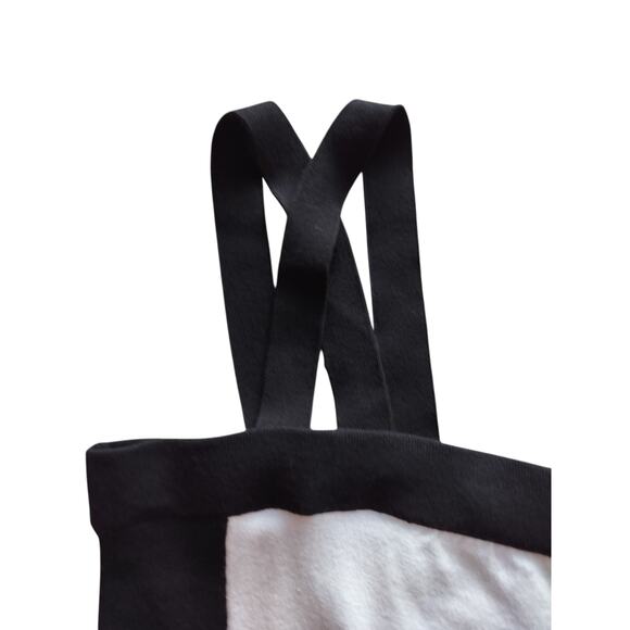 New Cache Women's Black White Y2K Knit Colorblock Tube Tank Top Size M - Picture 3 of 8